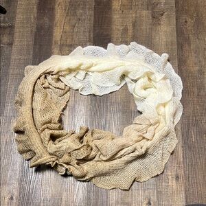 Womens‎ Elegant Ombre Scarf in Cream and Tan  Acrylic one Size Winter Warm Soft